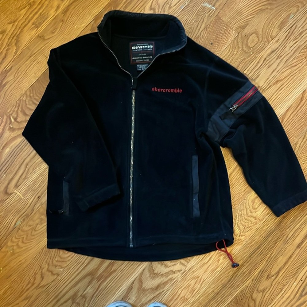 Boys large vintage Abercrombie fleece zip up